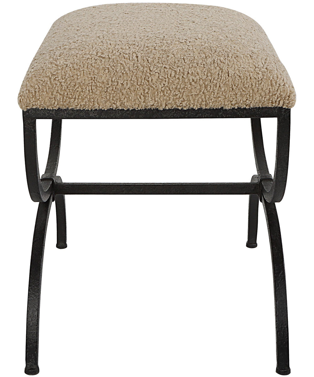 Hacienda Plush Latte Small Bench