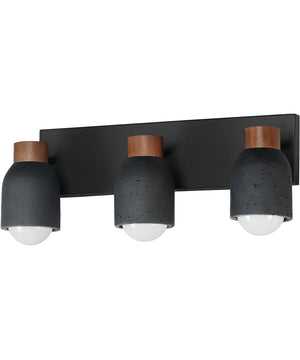 Pompeii 3-Light Bath Vanity Lava / Black