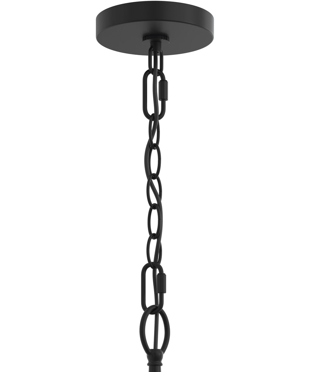 Jheni 3-Light Chandelier with Clear Glass Shades Matte Black