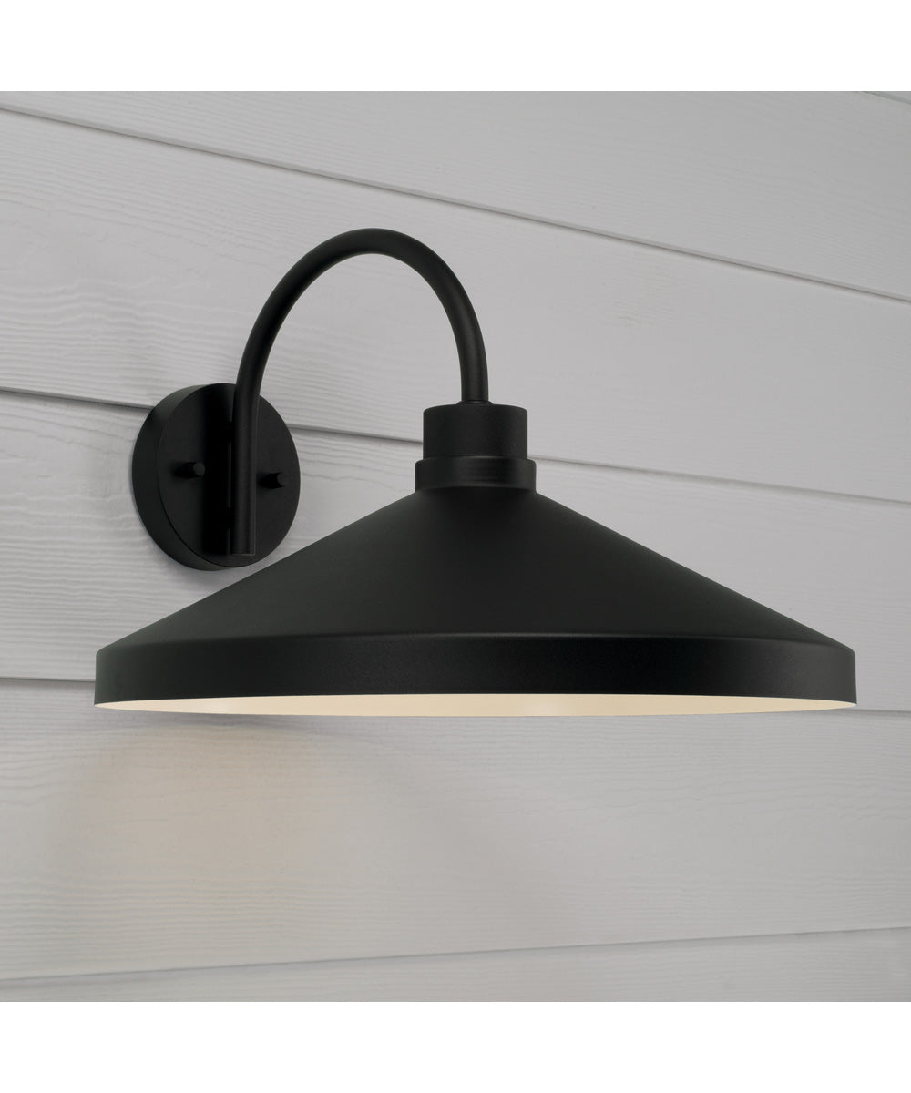 Lofton 1-Light Outdoor Wall-Lantern Black