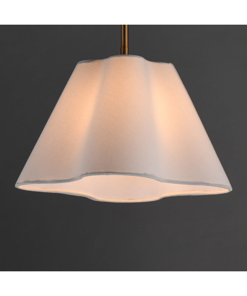 Saxon 14 inch Pendant Natural Aged Brass