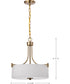 Liam 3-Light Pendant Burnished Brass