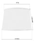 12"W x 8"H SLIP UNO FITTER Hardback Shallow Drum Lamp Shade White Linen