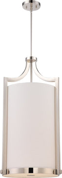 17"W Meadow 4-Light Pendant Polished Nickel