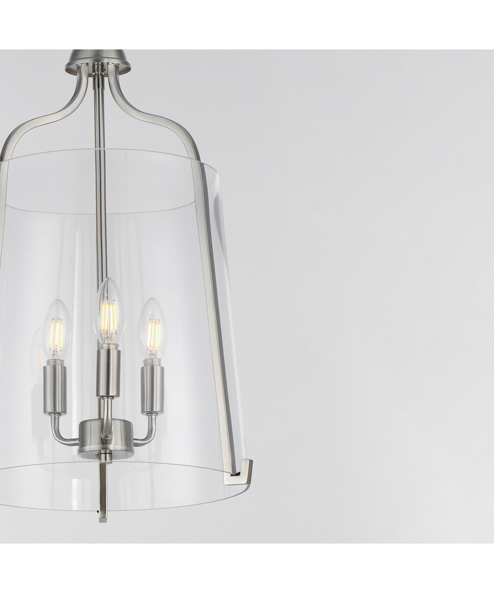 Bellmore 3-Light Foyer Pendant Satin Nickel