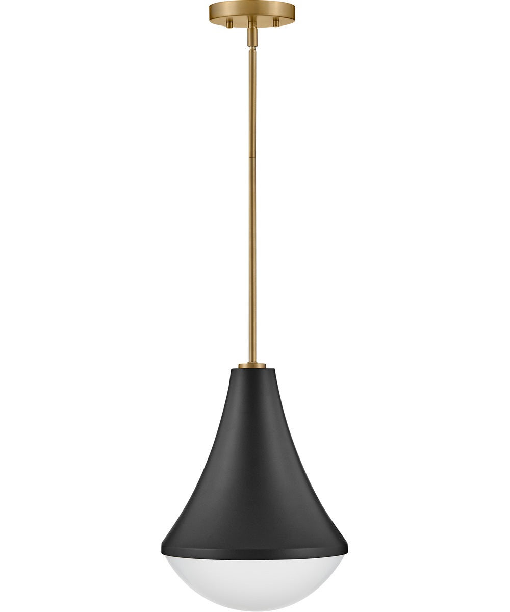 Haddie 1-Light Small Pendant in Black