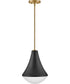 Haddie 1-Light Small Pendant in Black