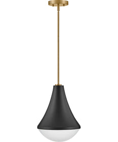 Haddie 1-Light Small Pendant in Black