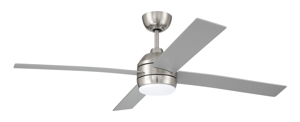 Kelsey 52" 4-blade Indoor Ceiling Fan 1-Light Fan Brushed Polished Nickel