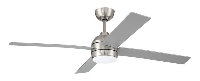 Kelsey 52" 4-blade Indoor Ceiling Fan 1-Light Fan Brushed Polished Nickel