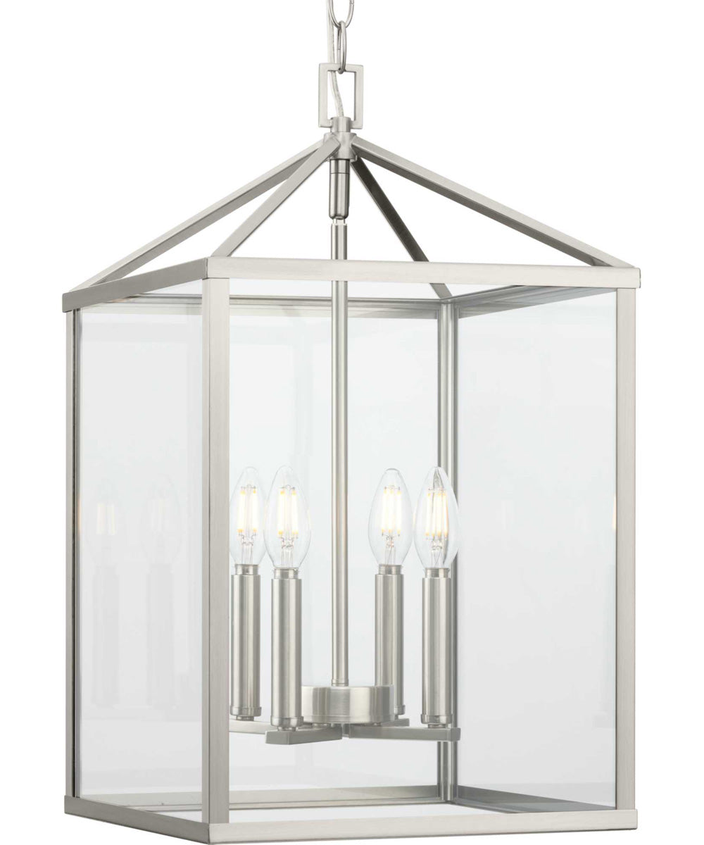 Hillcrest 4-Light Transitional Hall & Foyer Light Brushed Nickel