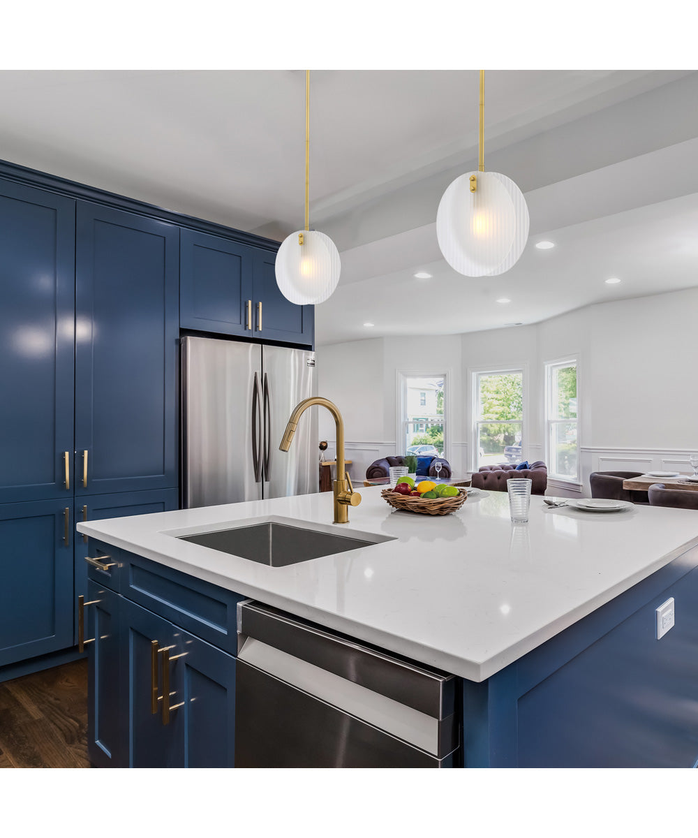 Sky Fall 1 Light Pendant Brushed Gold