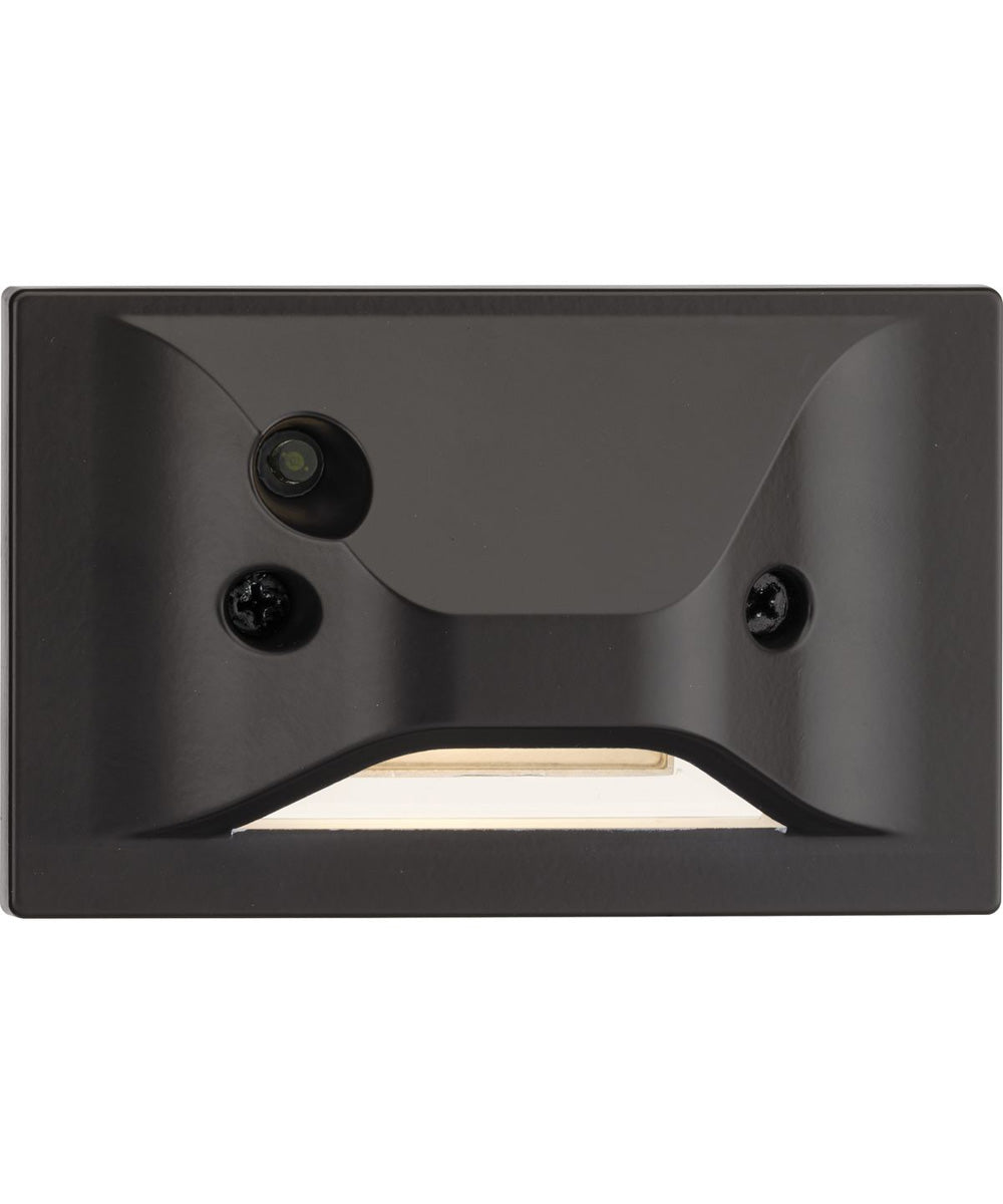 LED Indoor/Outdoor Integrated LED Wall or Step Light with Photocell Antique Bronze