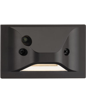 LED Indoor/Outdoor Integrated LED Wall or Step Light with Photocell Antique Bronze