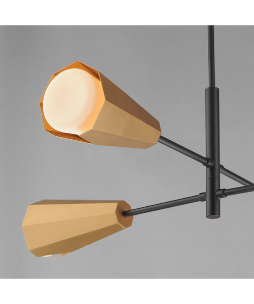 Maxim Rizzo 4-Light Chandelier Black / Antique Brass 10815SWBKAB