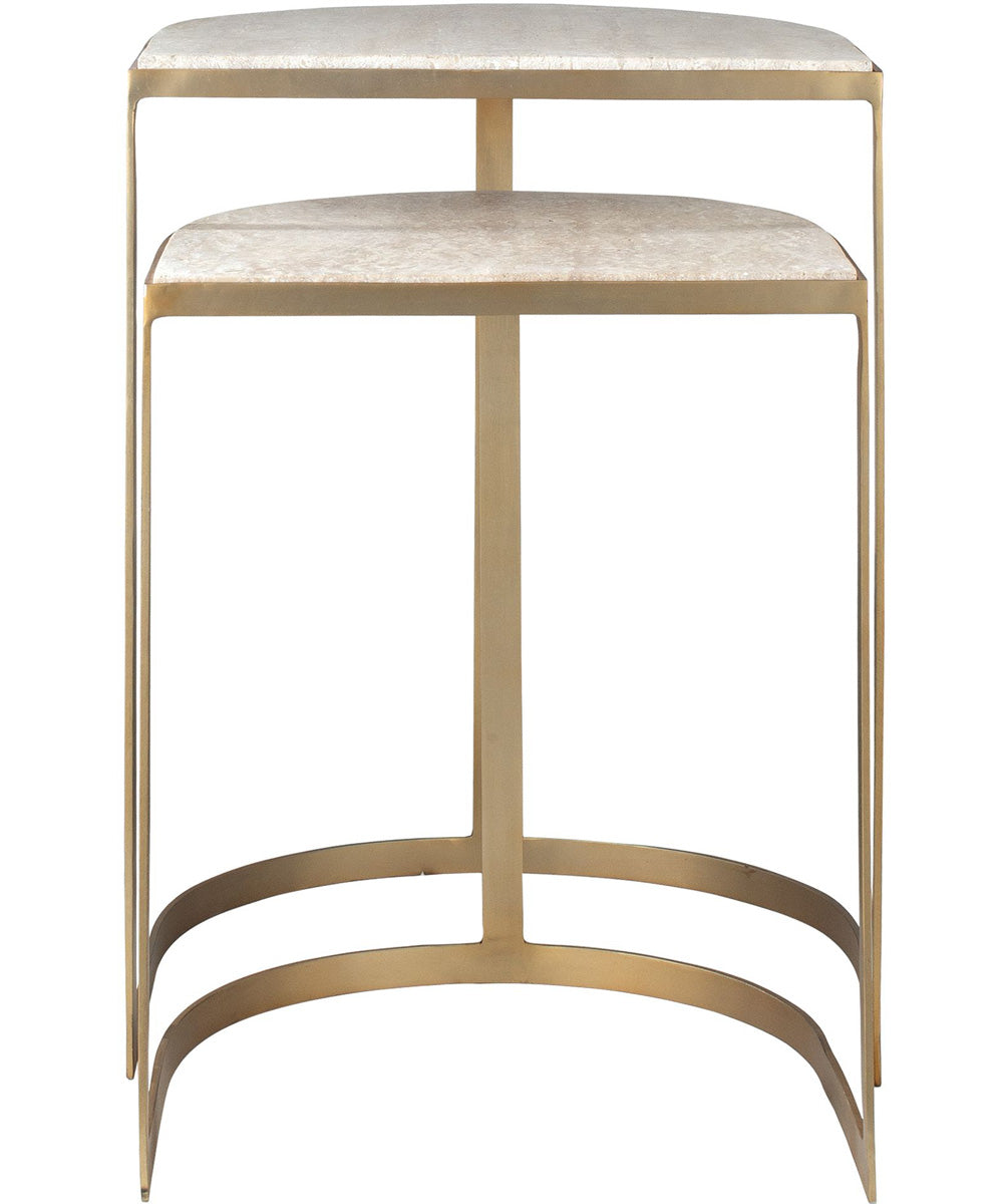 Lindon Travertine Nesting Tables Set of 2