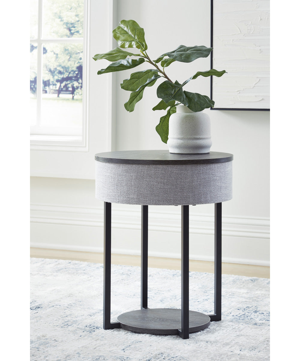 Sethlen Accent Table with Speaker Gray/Black