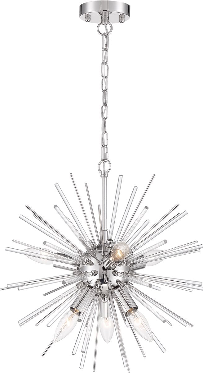 20"W Cirrus 8-Light Chandelier Polished Nickel