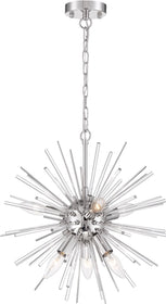 20"W Cirrus 8-Light Chandelier Polished Nickel