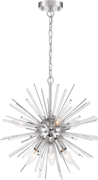 20"W Cirrus 8-Light Chandelier Polished Nickel