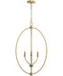 Jheni 3-Light Foyer Pendant Brushed Gold