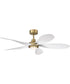 Rosalie 52" 5-Blade Indoor ceiling Fan 1-Light Fan Satin Brass
