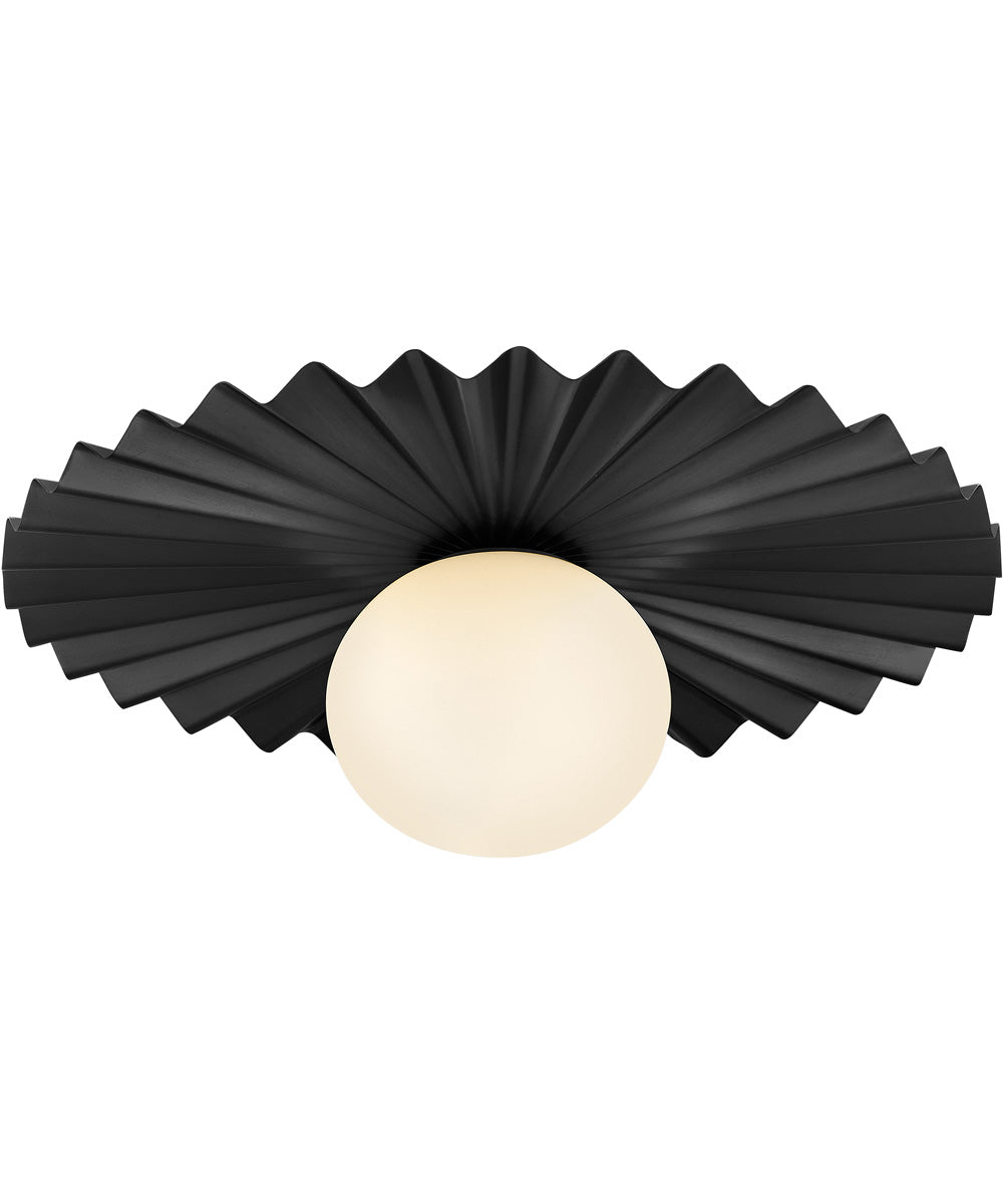 Stevie 1-Light Medium Flush Mount in Black