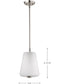 Lune 1-Light Pendant Brushed Nickel
