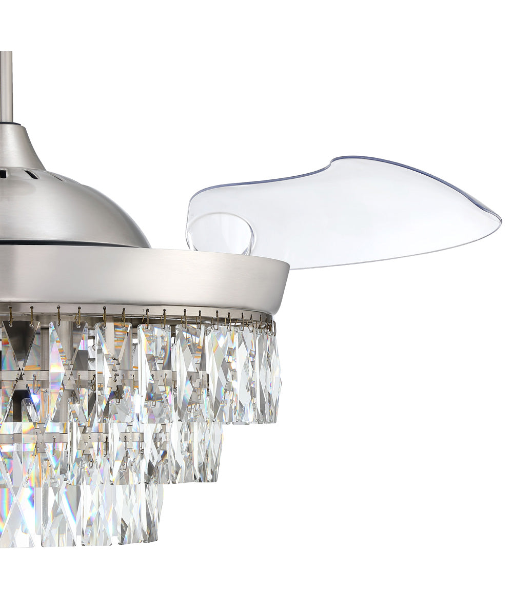 Sofia 42 Hidden Blades 6-Light Fan Brushed Polished Nickel