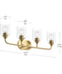 Ilia 4-Light Bath Vanity with Clear Glass Shade Brushed Gold