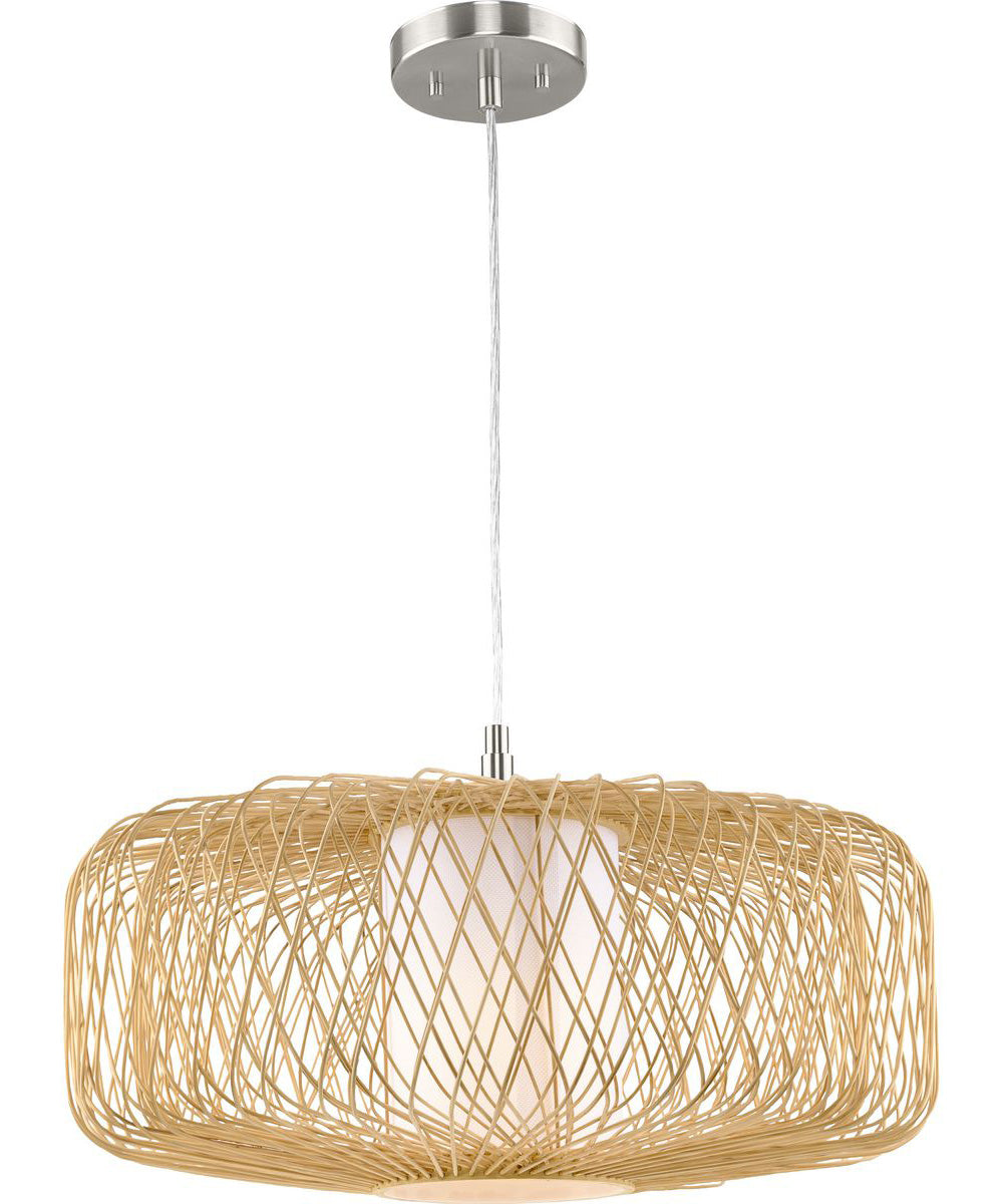 Cordova 1-Light Large Pendant Natural Rattan