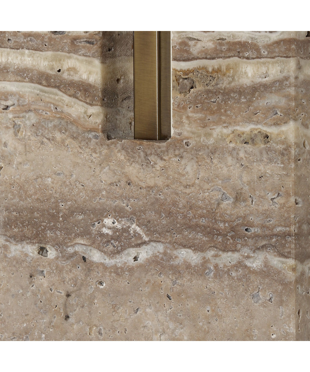 Turning Point Travertine Table Lamp