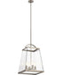 Darton 18"W 4-Light Classic Pewter Large Foyer Pendant with Clear Glass by Kichler