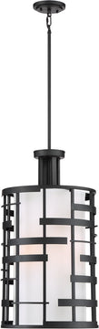 14"W Lansing 4-Light Pendant Textured Black
