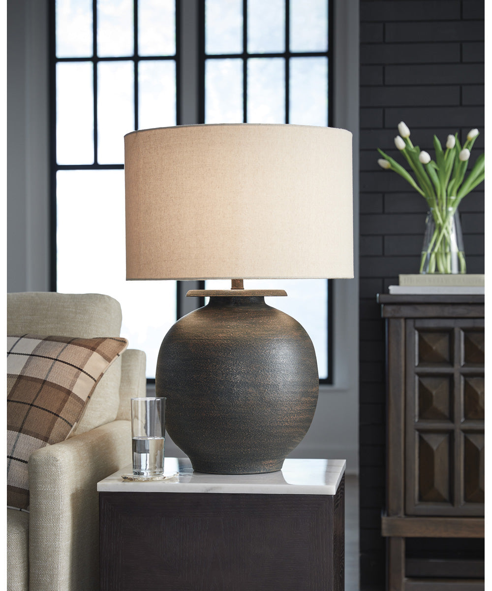 Carlenbury Metal Table Lamp Antique Brown