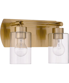 Hendrix 2-Light Lighting Satin Brass