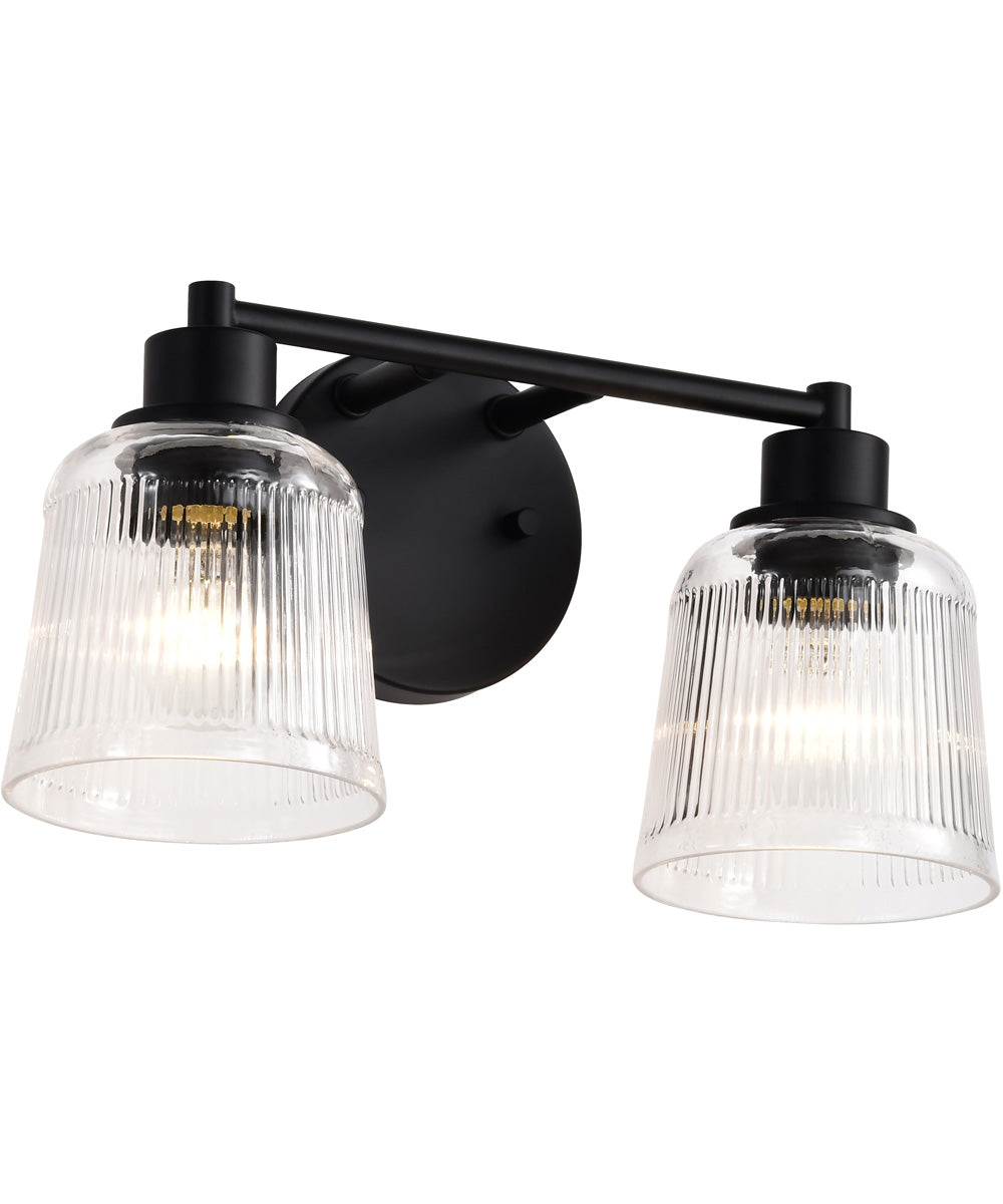 Grayson 2-Light Vanity & Wall Matte Black