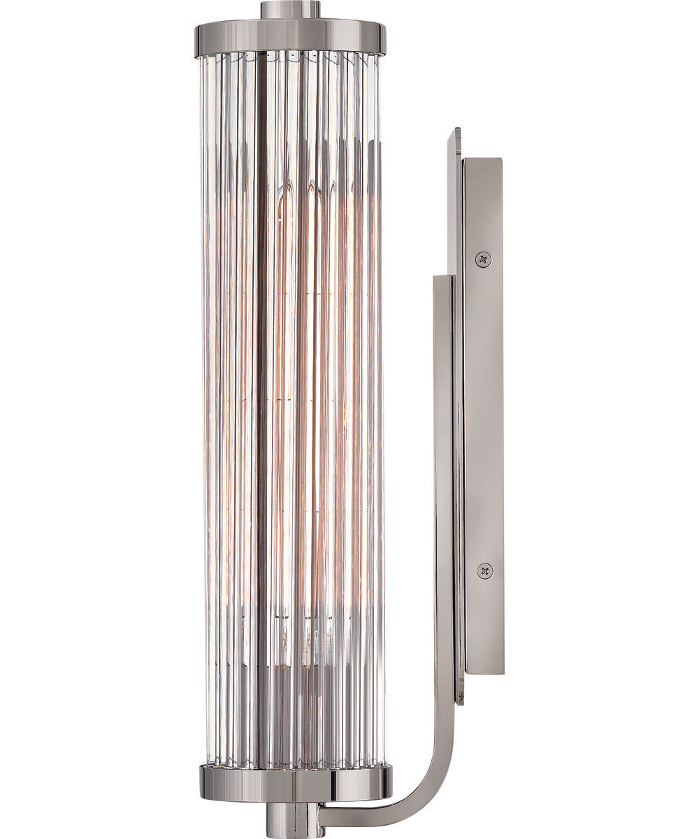 Ellery 1-Light Medium Single Light Sconce in Polished Nickel