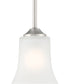 Bronson 1 Light Pendant Brushed Nickel