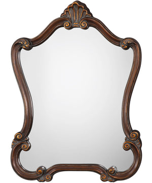 26x35" Wall Mirror Lightly Distressed Bronze