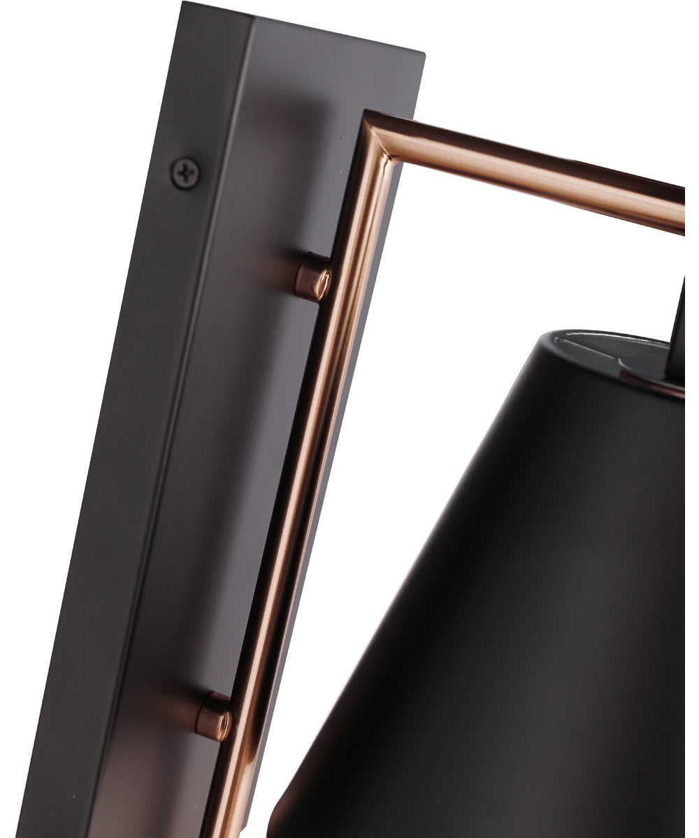 Blake 1-Light Lighting Flat Black/Satin Brass