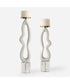 Feamelo Ivory Stone Candleholders, Set of 2