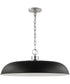 Colony 1-Light Pendant Matte Black / Polished Nickel