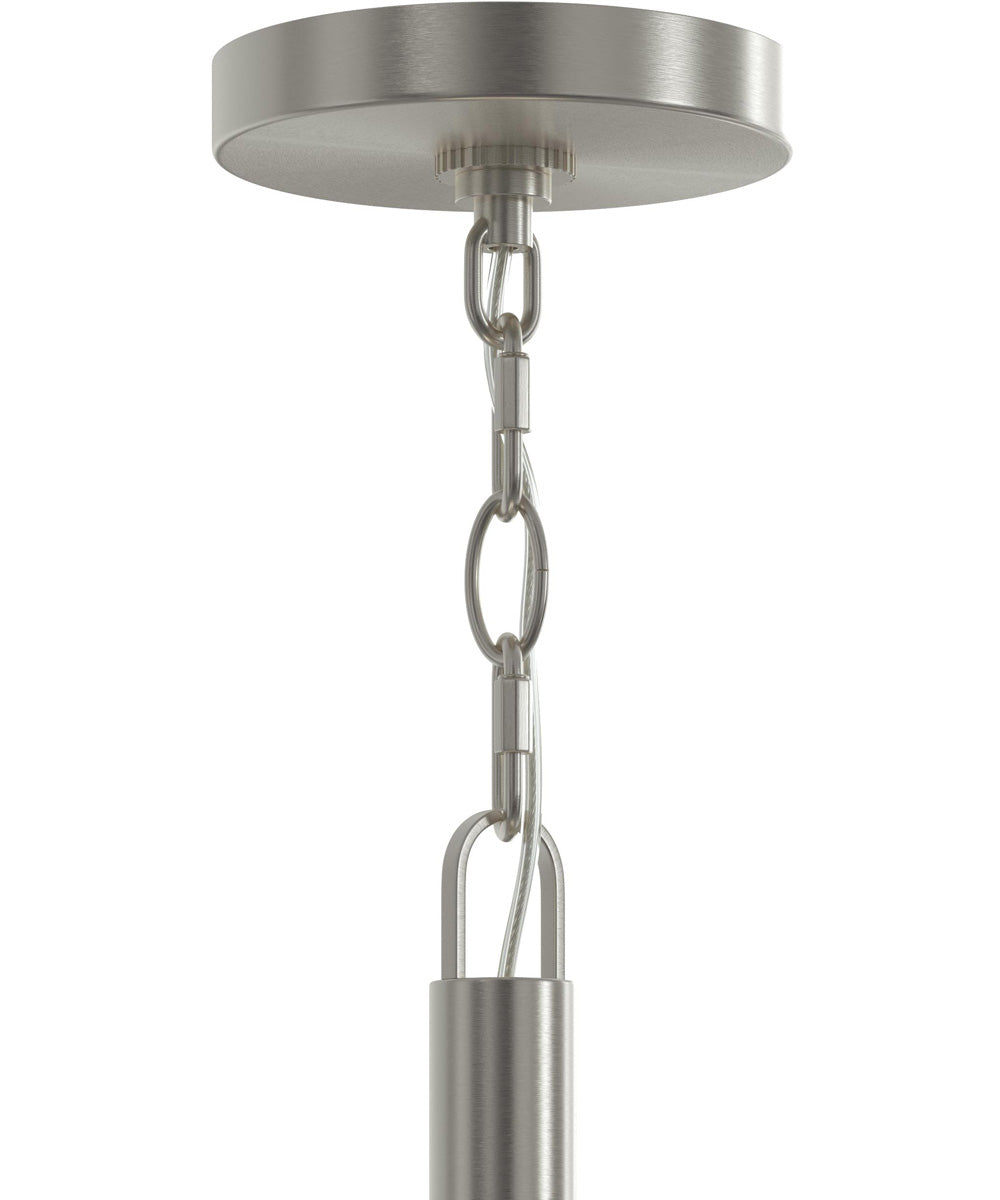 Mack 1-Light Pendant with Layered Glass Shade Brushed Nickel