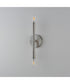 Rome 2-Light Wall Sconce Satin Nickel