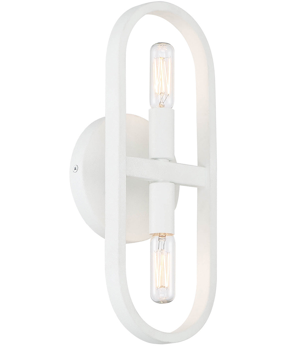 Carousel 2 Light Wall Sconce Matte White