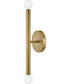 Millie 2-Light Medium Two Light Tall Sconce in Lacquered Brass