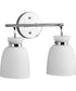 Lexie 2-Light Contemporary Vanity Light Polished Chrome