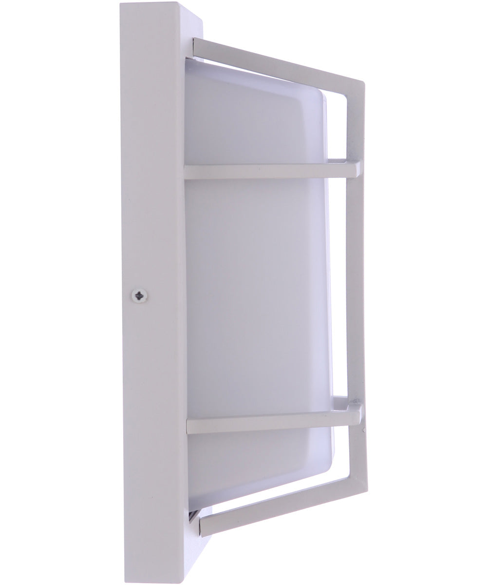 Bulkhead Rectangular 1-Light Outdoor Lighting Textured White