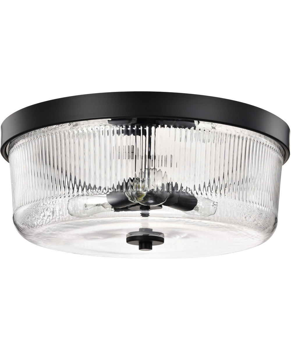 Grayson 3-Light Close-to-Ceiling Matte Black